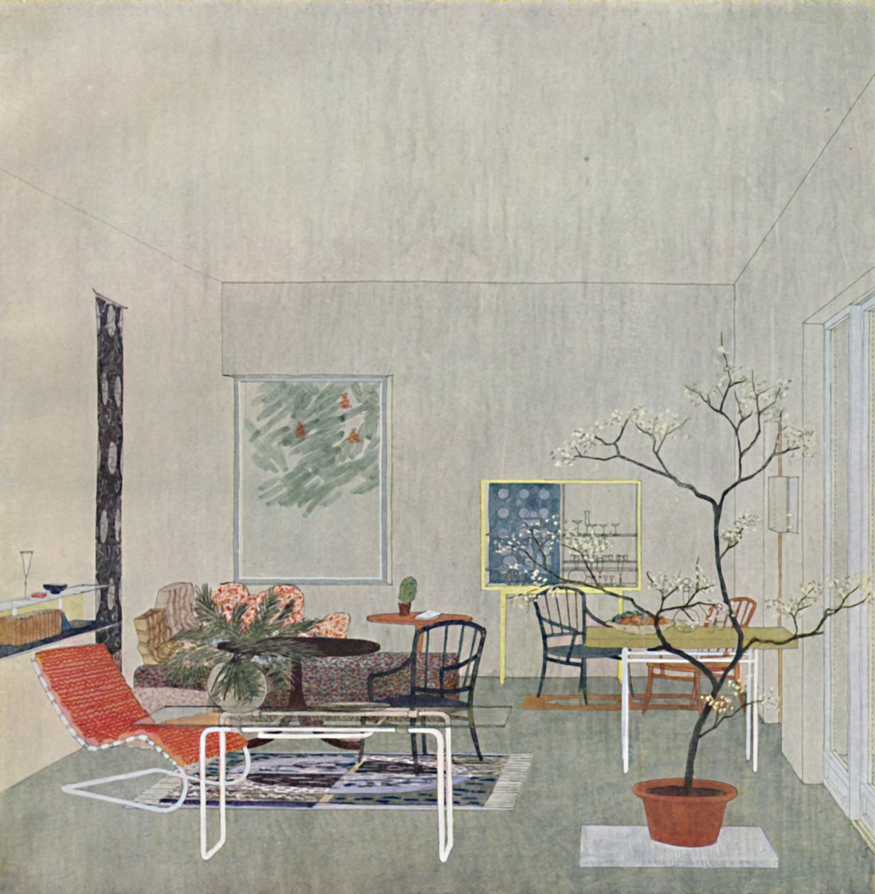 Et design for et Gartenraum av Georg Steinklammer fra Wien, 1935 av Unbekannt
