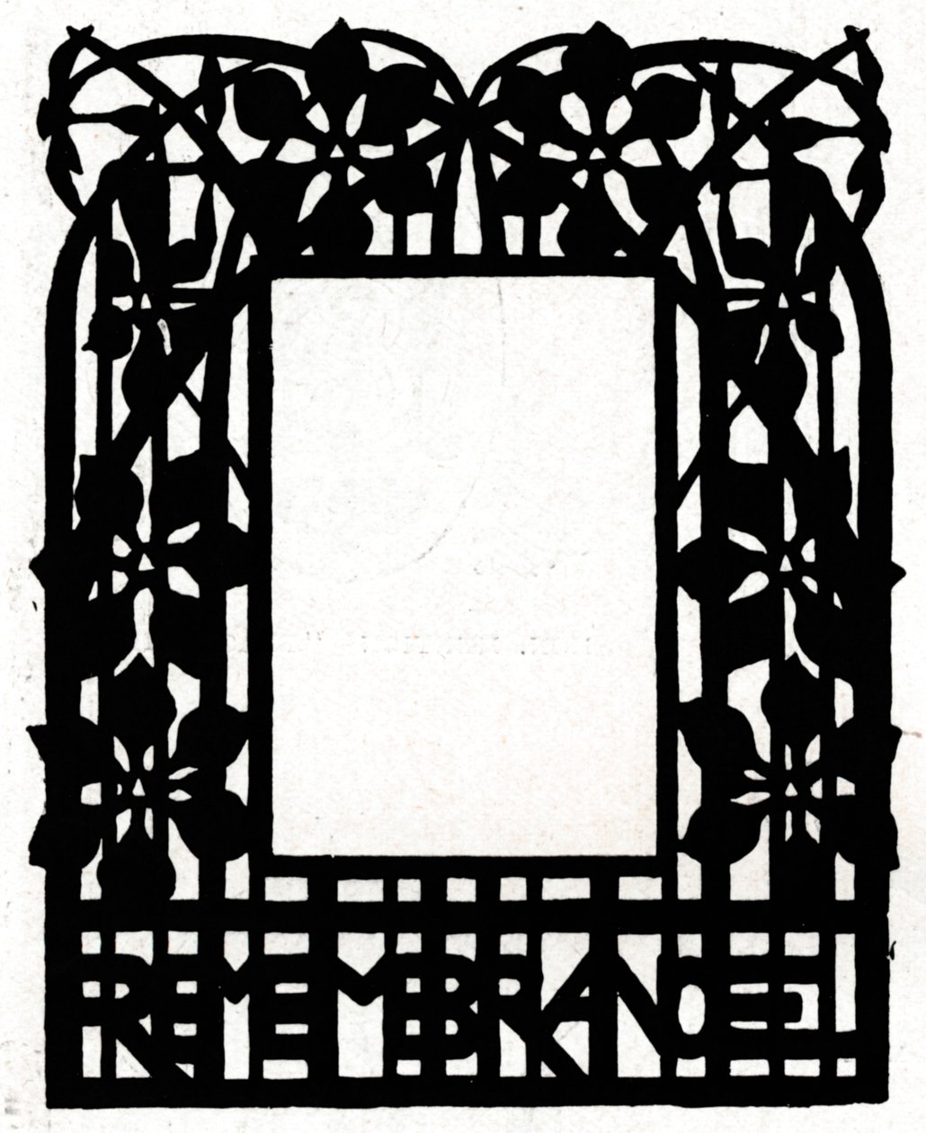Et design for en bilderamme med tittelen Margery Daw, 1898 av Unbekannt