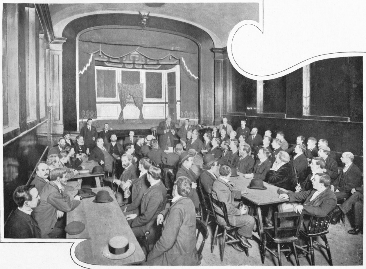 En diskusjon på Eleusis Club, London, c1903 1903 av Unbekannt