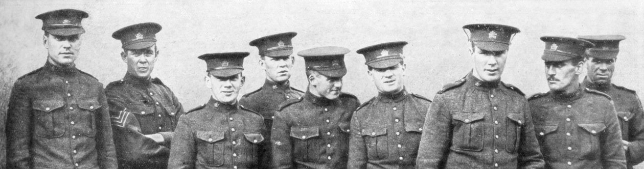 En gruppe kanadiske soldater, 1914 av Unbekannt