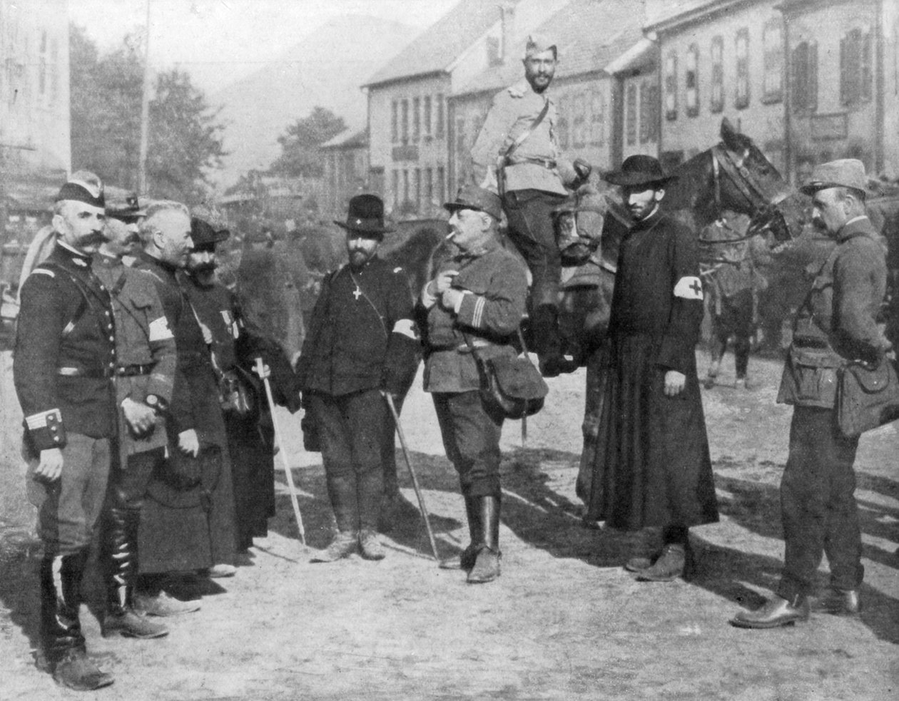 En gruppe militærprester, første verdenskrig, 1914 av Unbekannt
