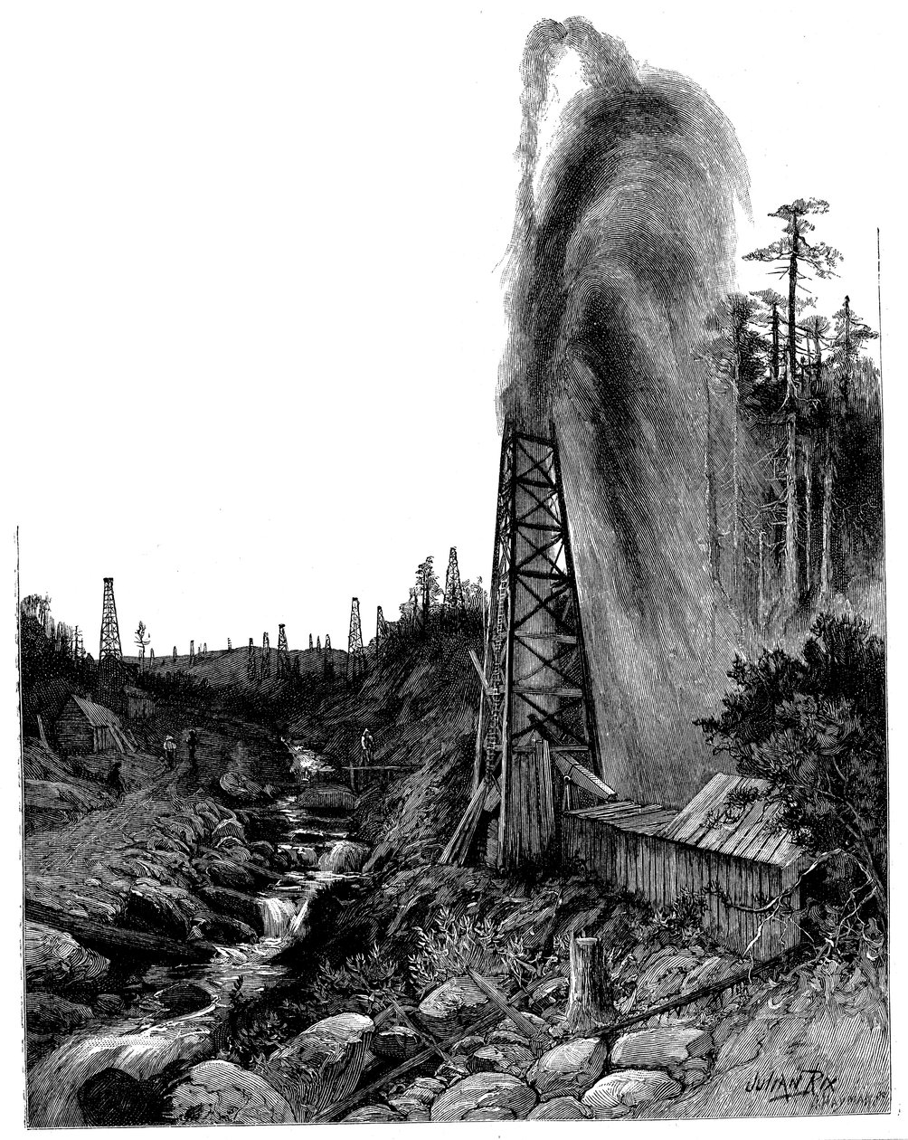 En fosser i oljefeltene i Pennsylvania, USA, 1886 av Unbekannt