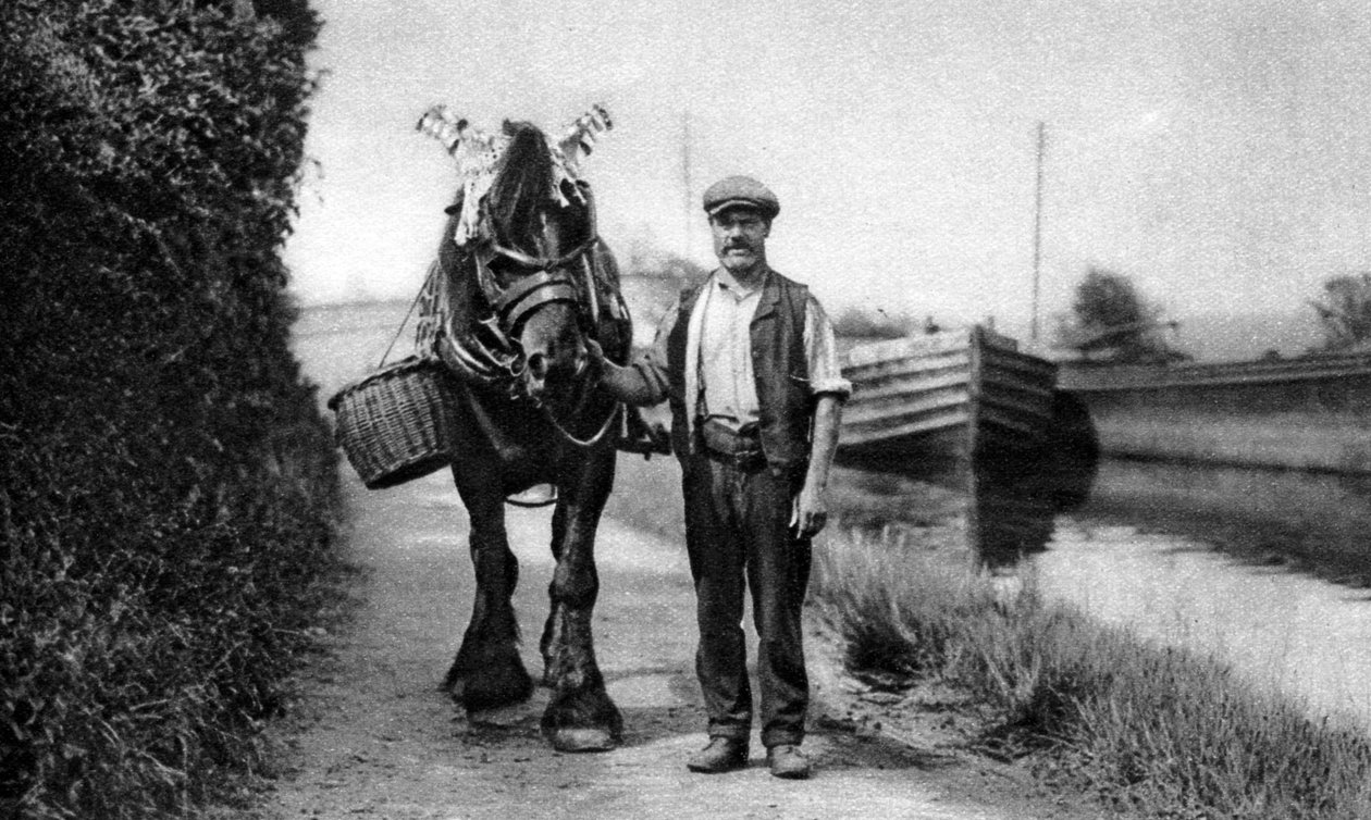 En hest som trekker en kanallekter, 1926-1927 av Unbekannt