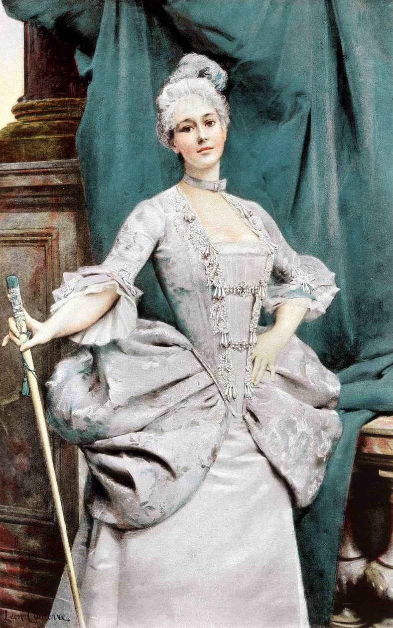En dame av rang fra Louis XVs tid, 1889 av Unbekannt