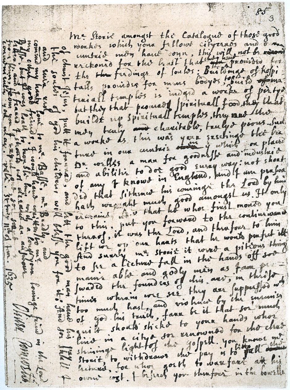 Et brev til en Mr Storie av Oliver Cromwell, St Ives, 11. januar, 1635-1636, 1899 av Unbekannt