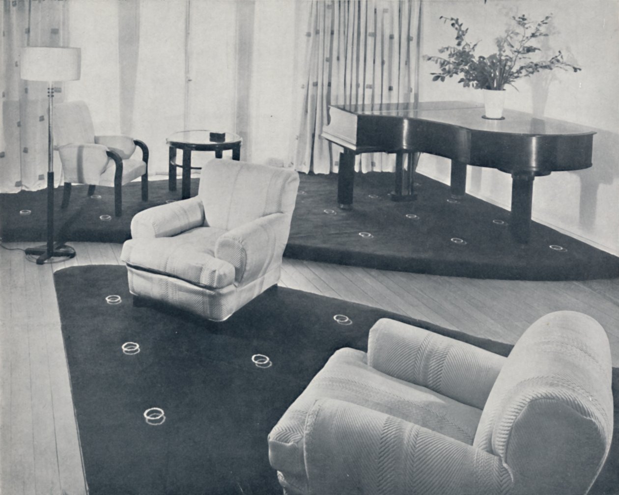 En salong, designet og utført av Ian Henderson & Co., London, 1935 av Unbekannt