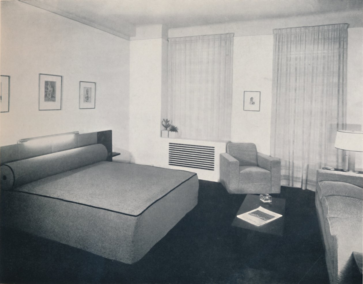 Et manns soverom designet av Robert Heller Inc., New York, 1936 av Unbekannt