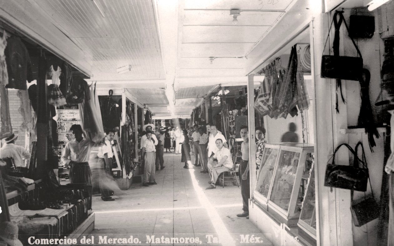Et marked i Matamoros, Mexico, ca 1900-tallet av Unbekannt