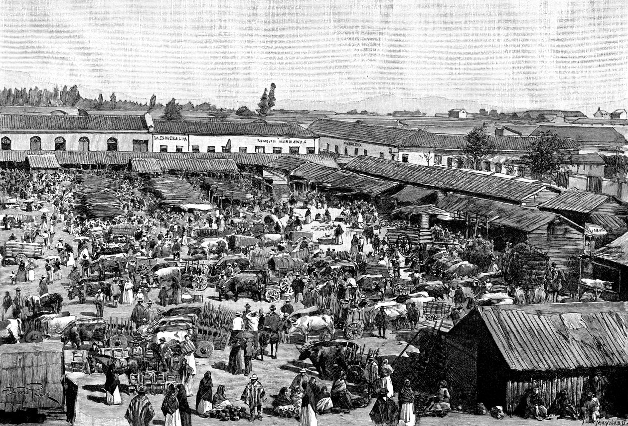 En markedsplass, Chile, 1895 av Unbekannt