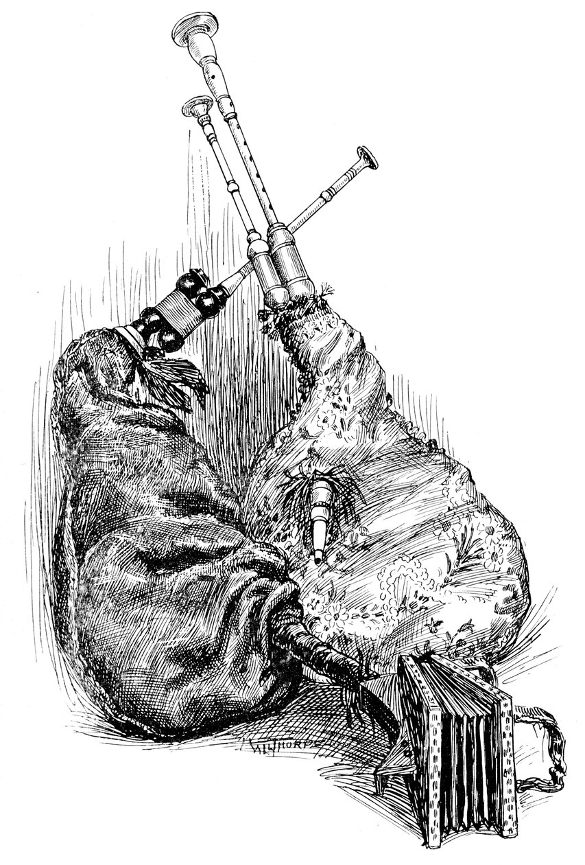 En musette og en cornemuse, 1901 av Unbekannt