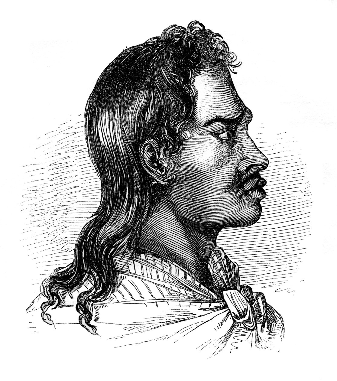 Innfødt fra Tahiti, 1848 av Unbekannt