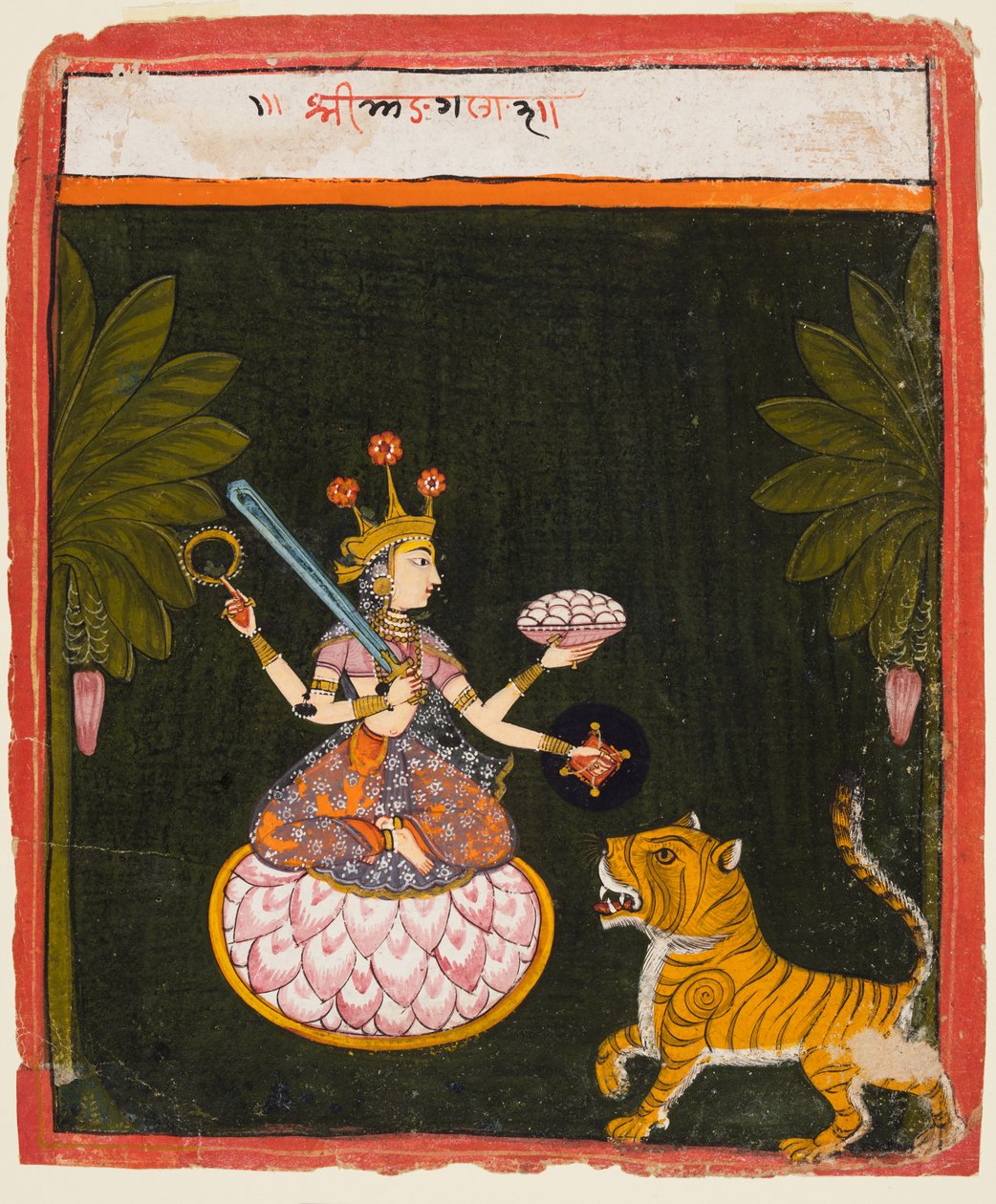 En side fra en Devi-serie, ca. 1660. av Unbekannt