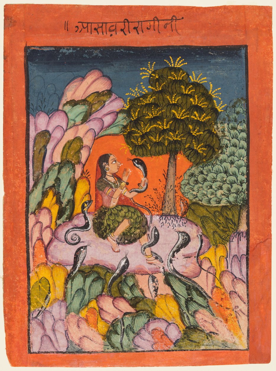 En side fra en Ragamala-serie: Asavari Ragini, tidlig på 1700-tallet. av Unbekannt