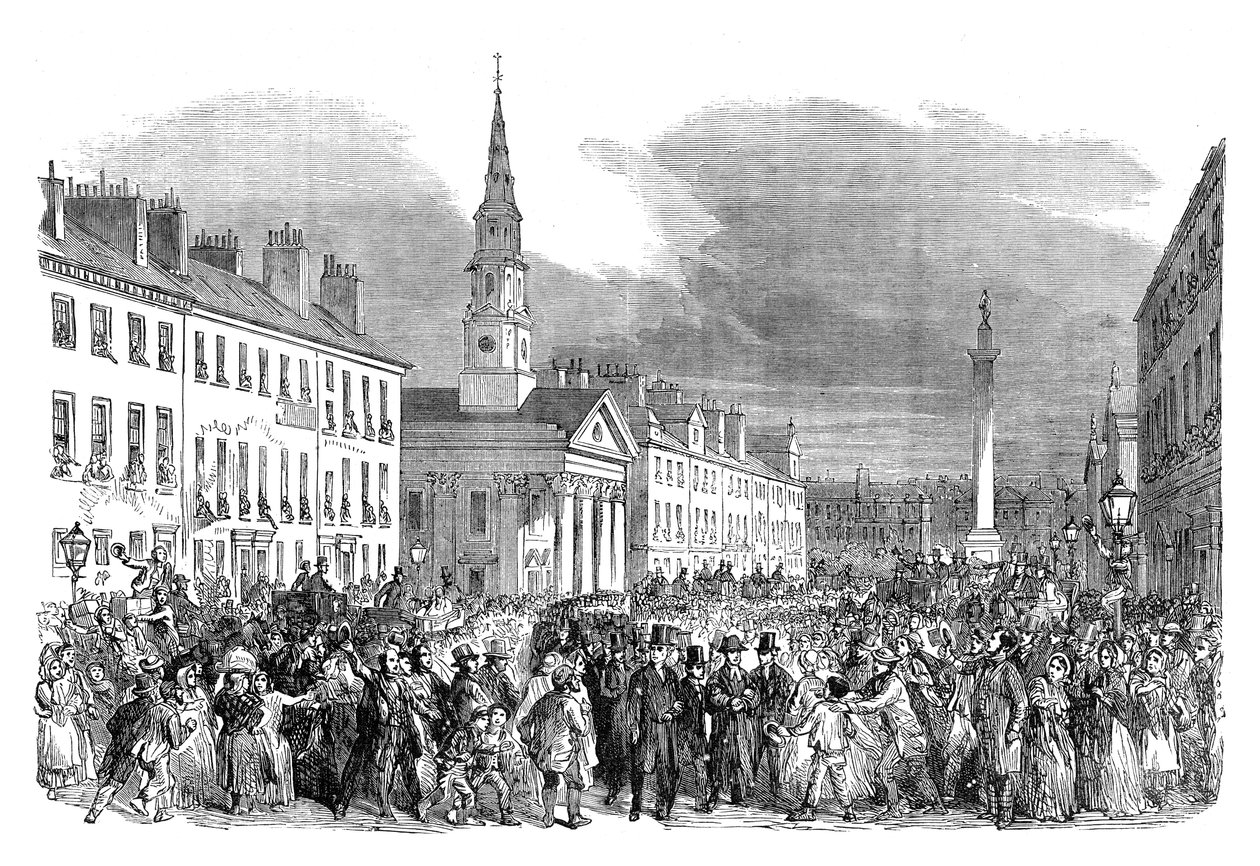 En prosesjon av løsrevne ministre fra St.Andrews Church, Edinburgh, c1895 av Unbekannt