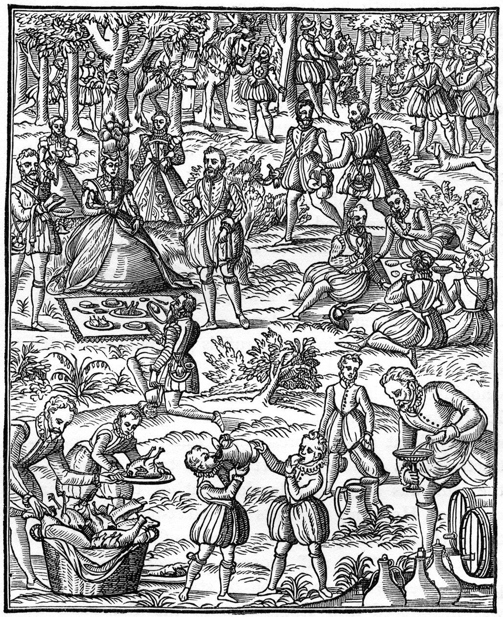 En kongelig piknik, 1575, 1910 av Unbekannt