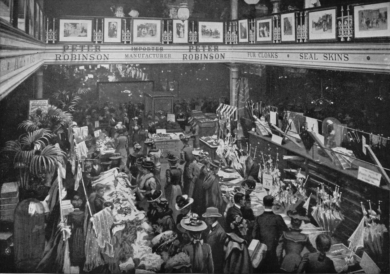En salgsdag på Peter Robinsons varehus, Oxford Street, London, c1903 1903 av Unbekannt