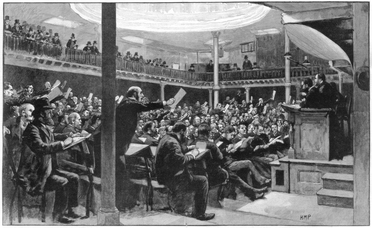 Et salg av koloniull på ullbørsen, Coleman Street, London, 1889 av Unbekannt