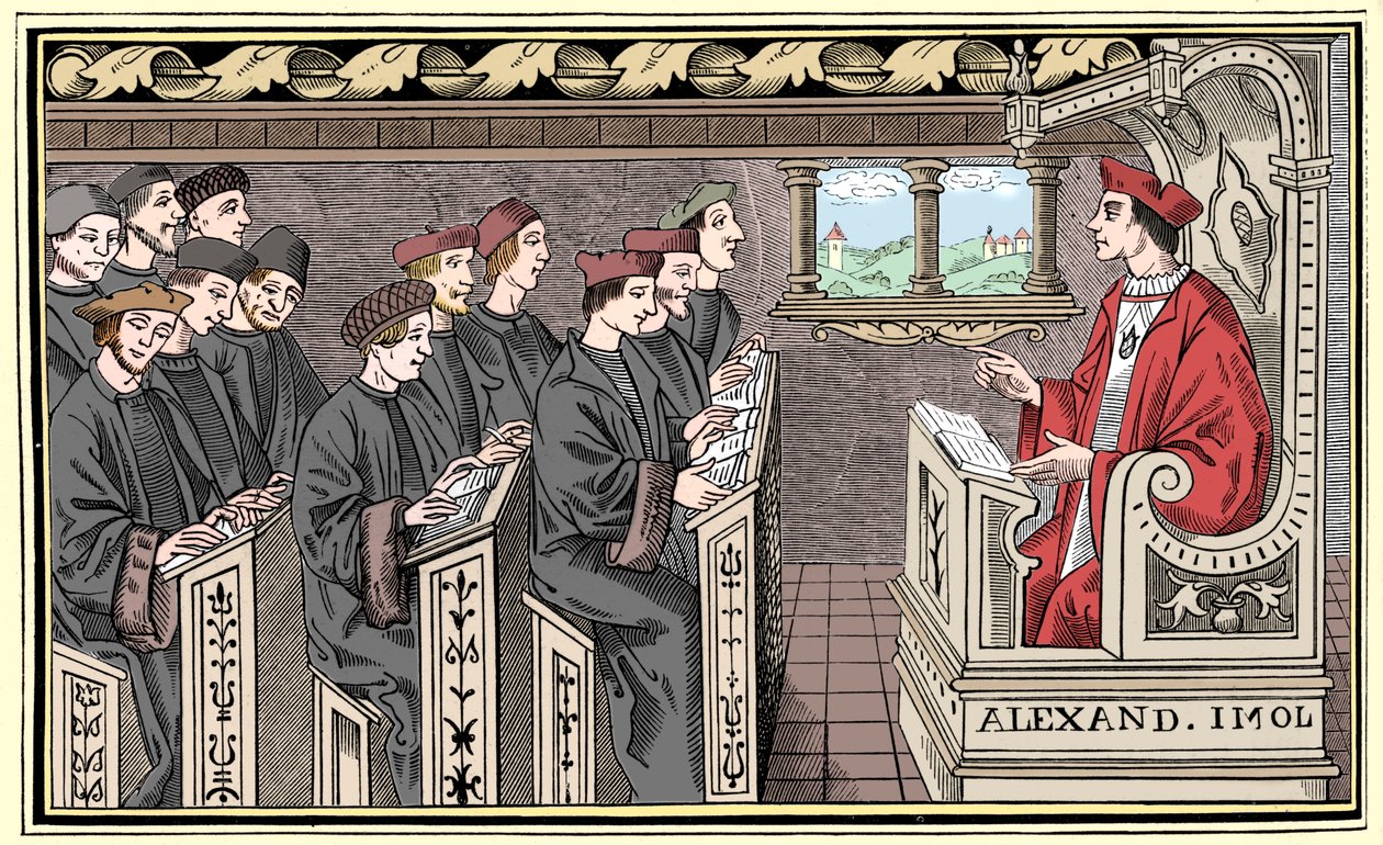 Et skolehus, 1500-tallet 1849. av Unbekannt