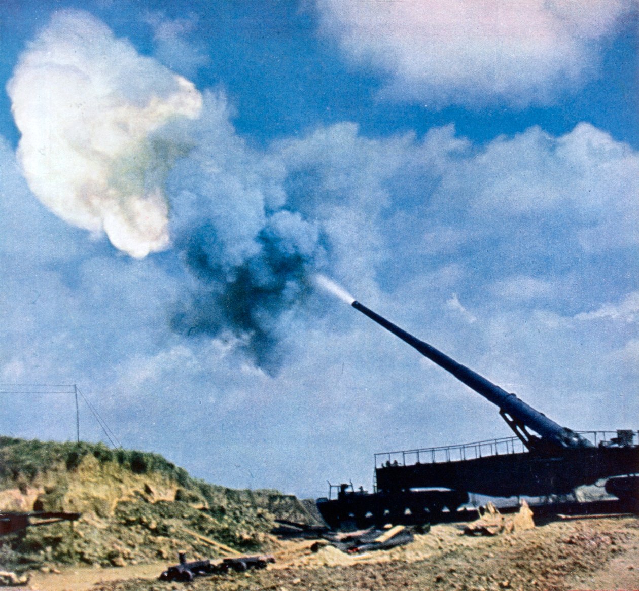 Et sekund etter kommandoen om å skyte, franske kanalkysten, andre verdenskrig, 1940 av Unbekannt