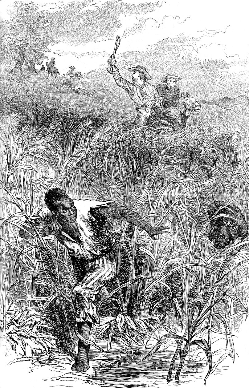 En slavejakt, USA, midten av 1800-tallet ca 1880 av Unbekannt