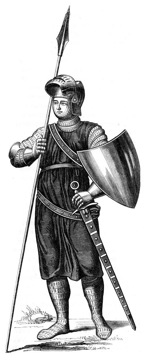 En soldat av kong Filip IV av Frankrike, 1849 av Unbekannt