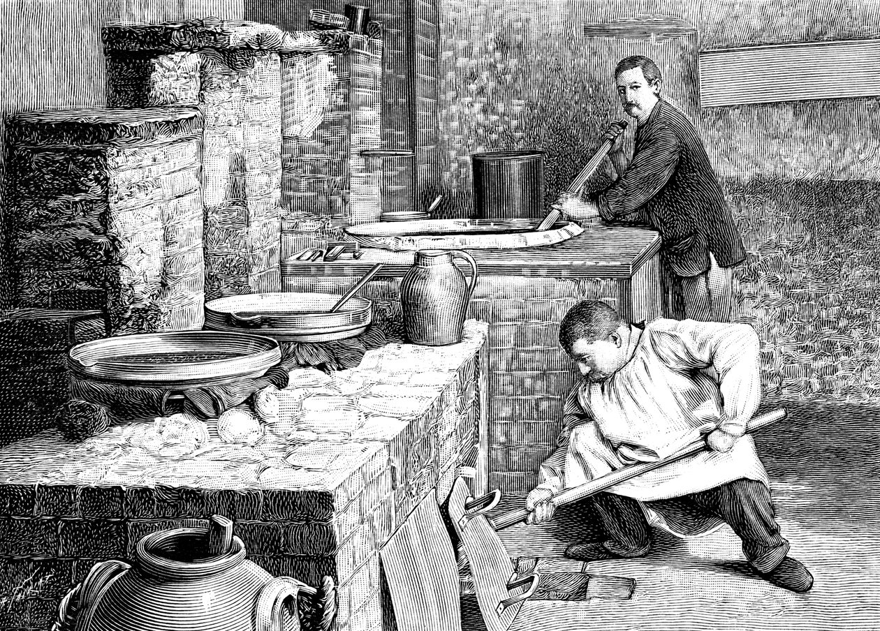 Et trinn i separasjonen av radium fra bekblanding ved bruk av natriumkarbonat, c1900 av Unbekannt