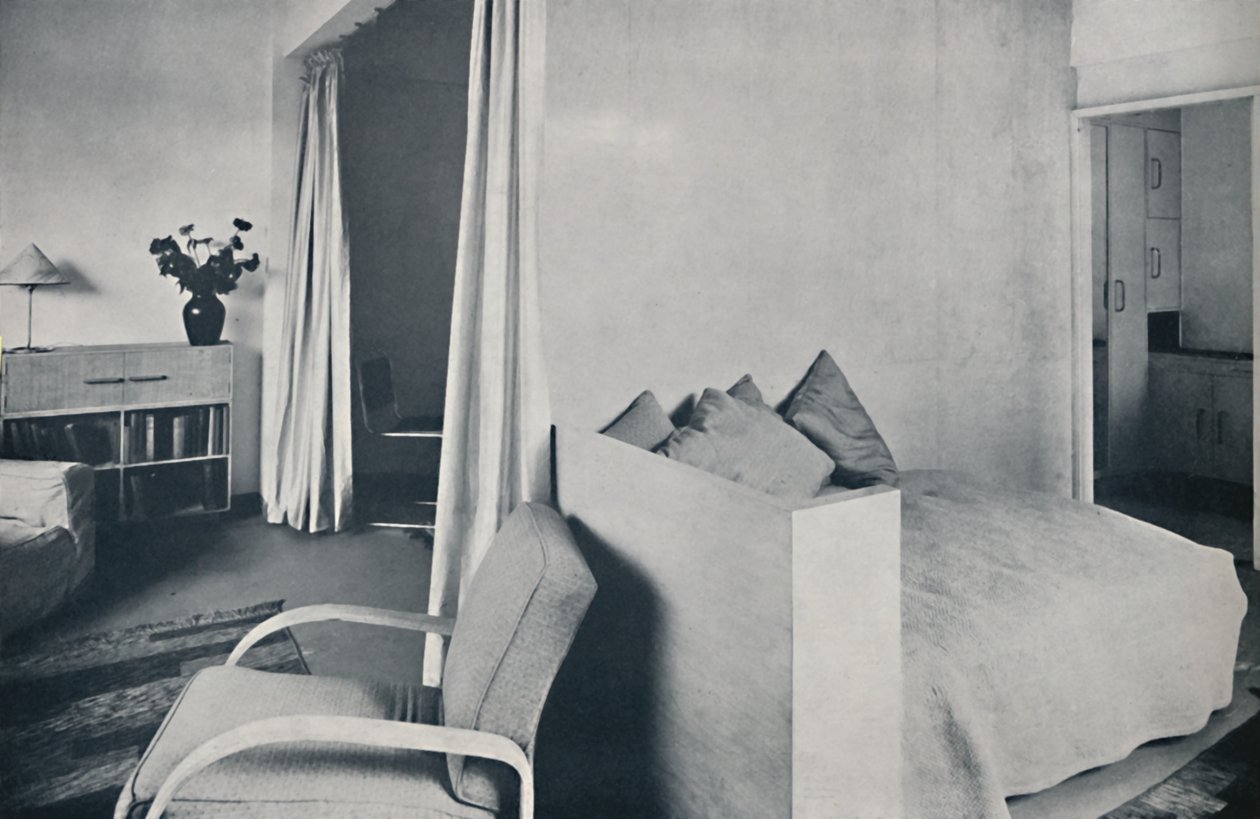 En studiostue i en av Isokon Lawn Road Flats, Hampstead, London, 1936 av Unbekannt