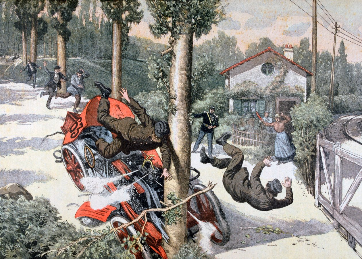 En forferdelig ulykke, Paris til Madrid-løpet, 1903 av Unbekannt