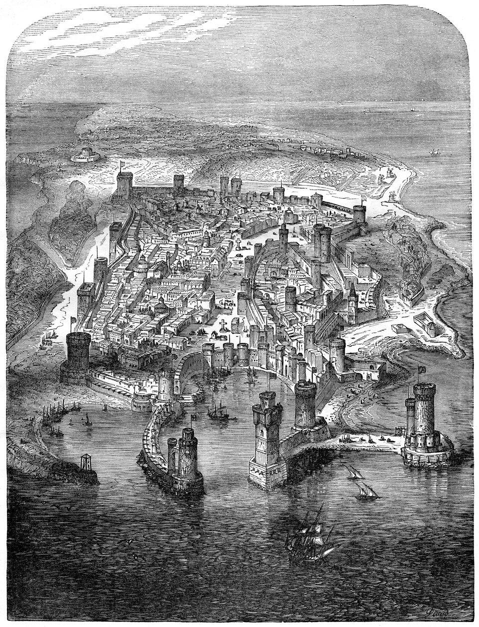 En utsikt over Rhodos, 1480 1882-1884 av Unbekannt
