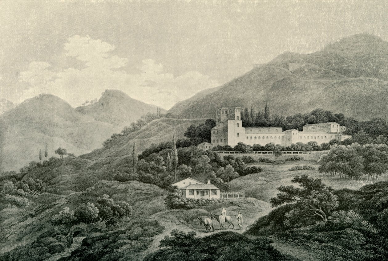 Utsikt over den kongelige villaen i Generalife i Granada, 1800-tallet, 1907. av Unbekannt