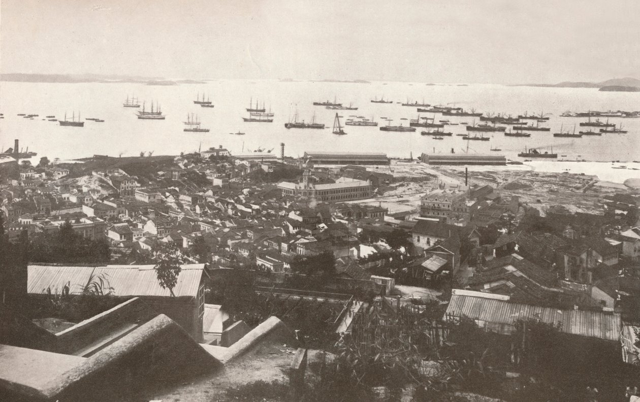 Utsikt over de nye kaiene på byggetidspunktet, 1914 av Unbekannt