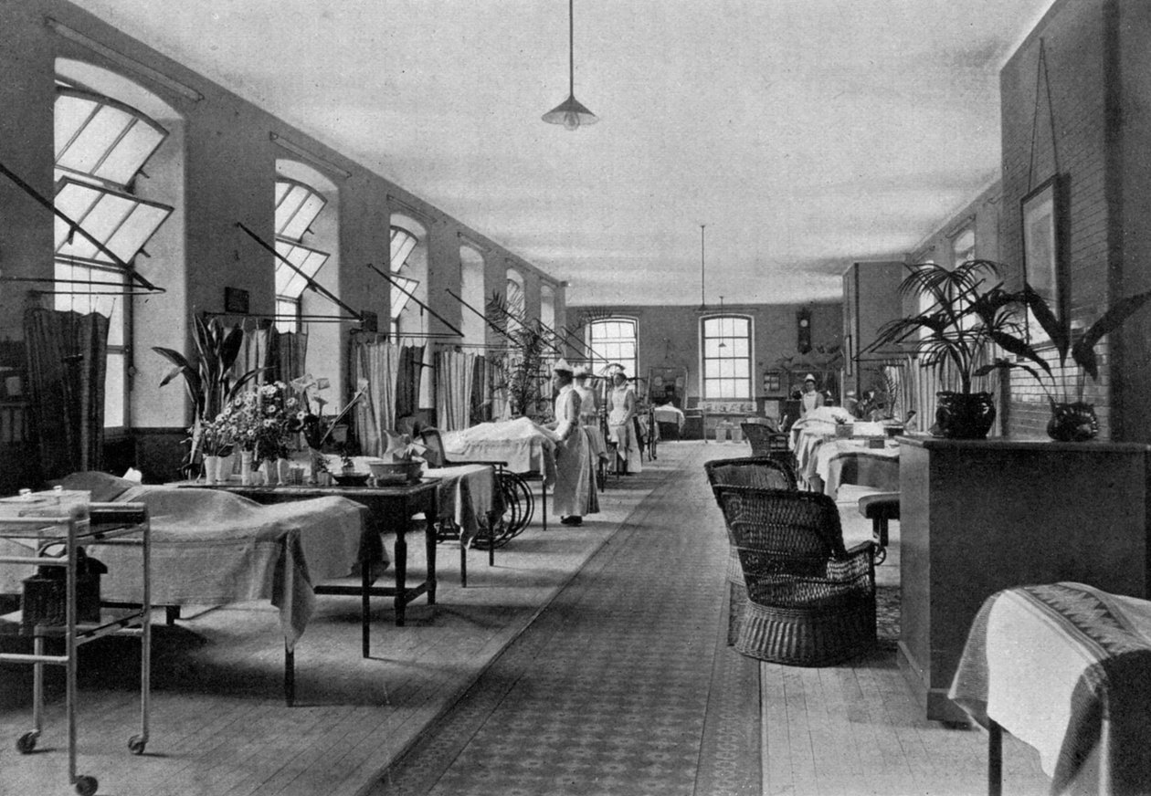En avdeling i Guys Hospital, Southwark, London, 1904 av Unbekannt