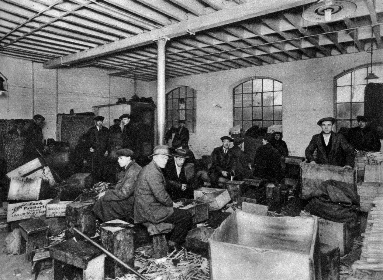 Et vedhoggeverksted, London, 1926-1927 av Unbekannt