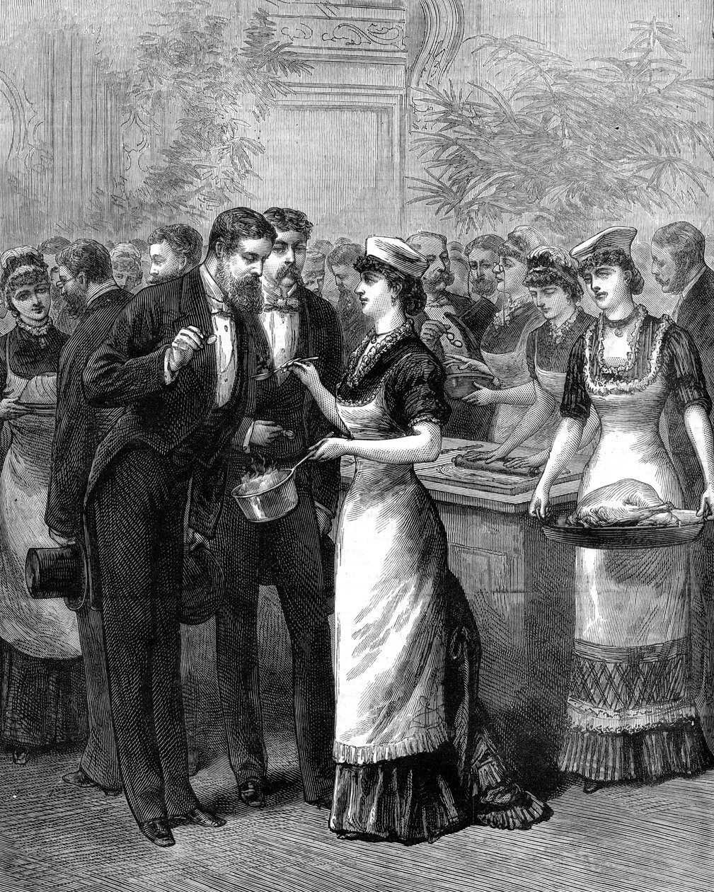 En kokkeskole for unge damer, 1800-tallet av Unbekannt