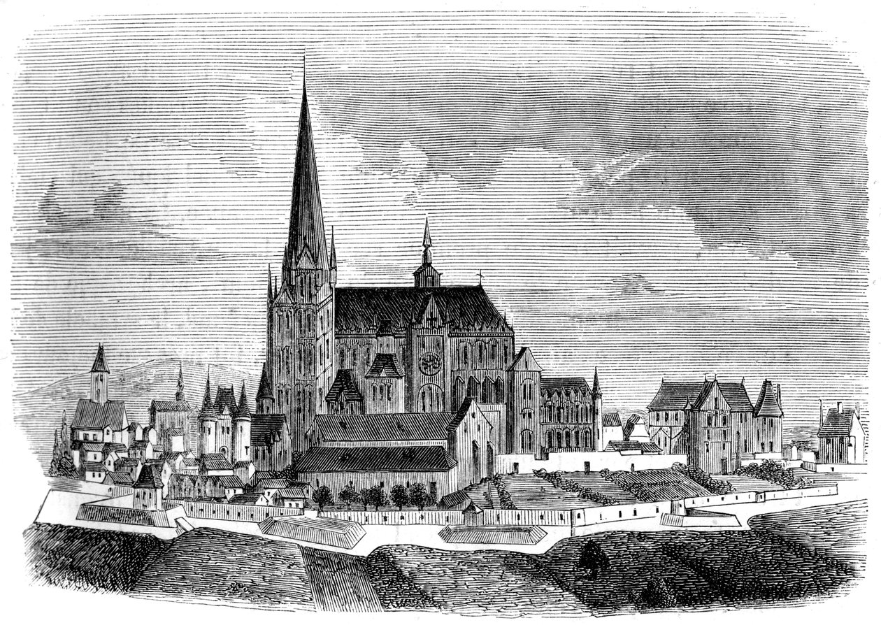 Abbey of Saint-Denis, slutten av 1500-tallet 1849 av Unbekannt