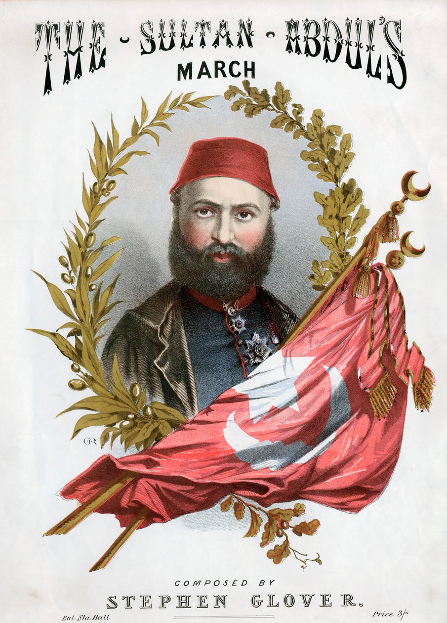 Abd-ul-Aziz 1830-1876, Sultan av Tyrkia fra 1861, c1871 av Unbekannt
