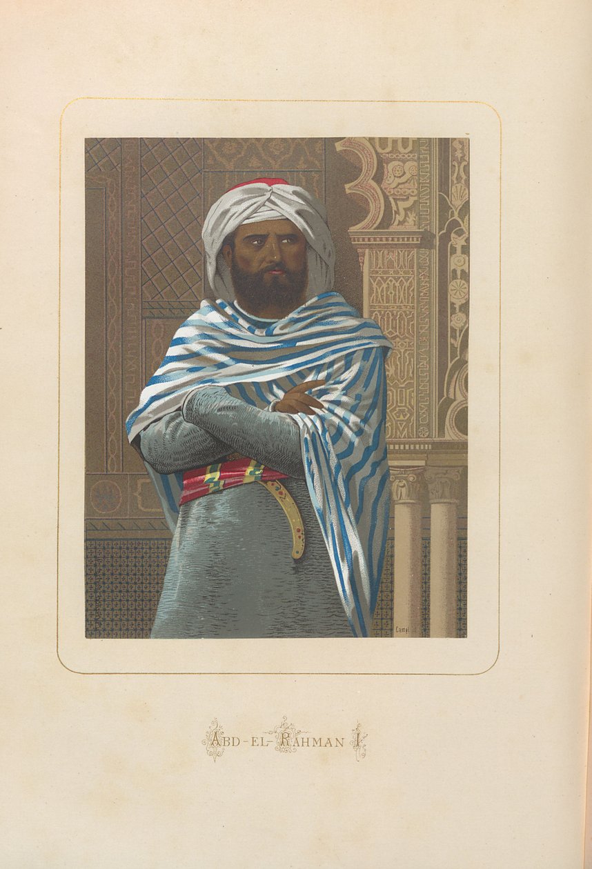 Abd al-Rahman I. From: Hombres y mujeres celebres de todos los tiempos by Juan Landa, 1875-1877.    1139715   no       norwegian Successfully Translated  Original: En bondepige Translat: En bondepige 1271340 no norwegian Successfully Translated Original: V av Unbekannt