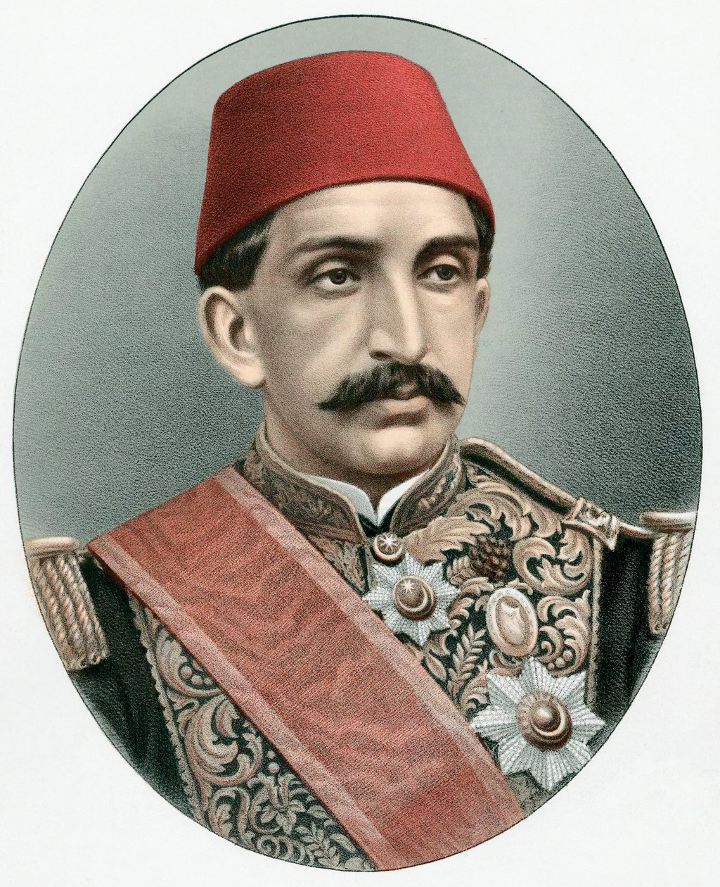 Abdul Hamid II 1842-1918, siste sultan av Tyrkia, c1880 av Unbekannt