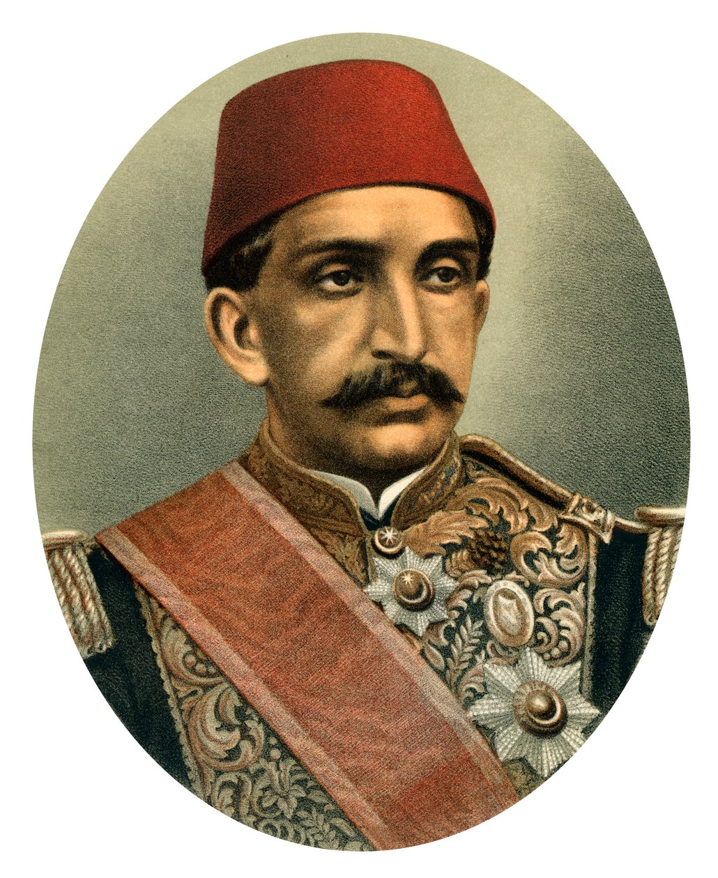 Abdul Hamid II, sultan av Tyrkia, sent på 1800-tallet av Unbekannt