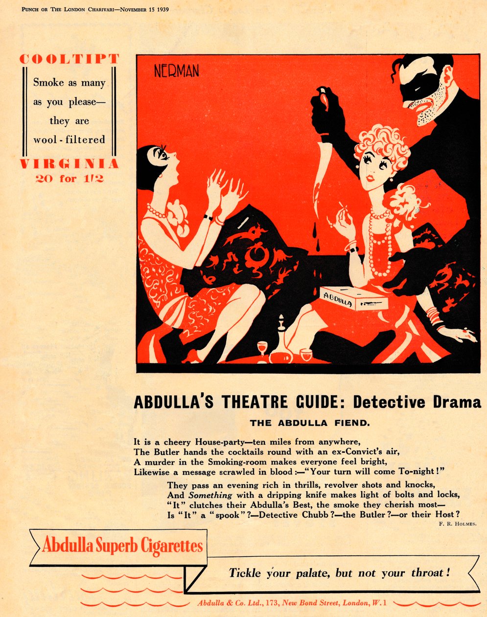 Abdullas Theatre Guide: Detective Drama - The Abdulla Fiend, 1939 av Unbekannt