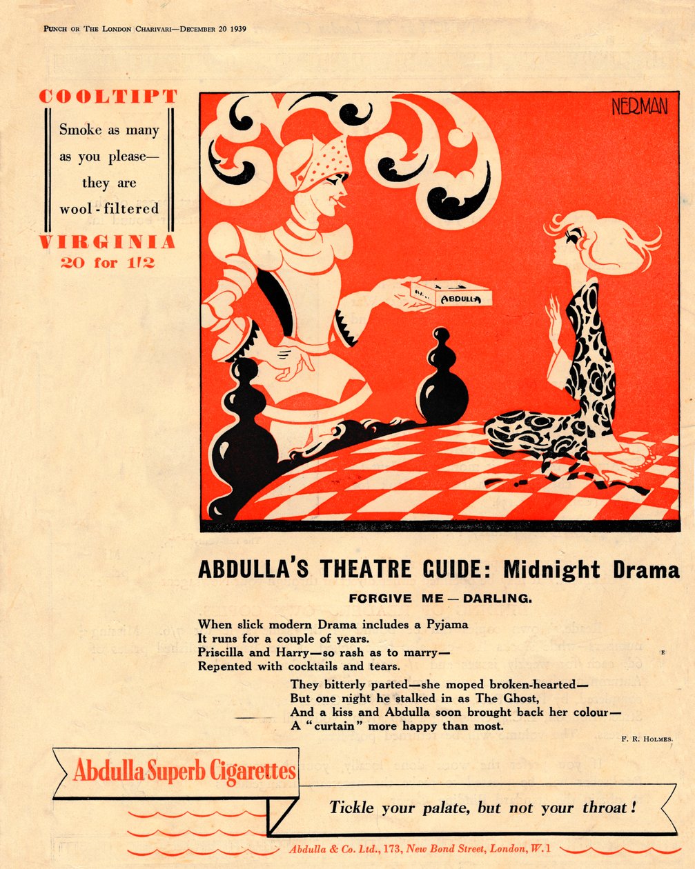 Abdullas Theatre Guide: Midnight Drama - Forgive Me - Darling, 1939 av Unbekannt