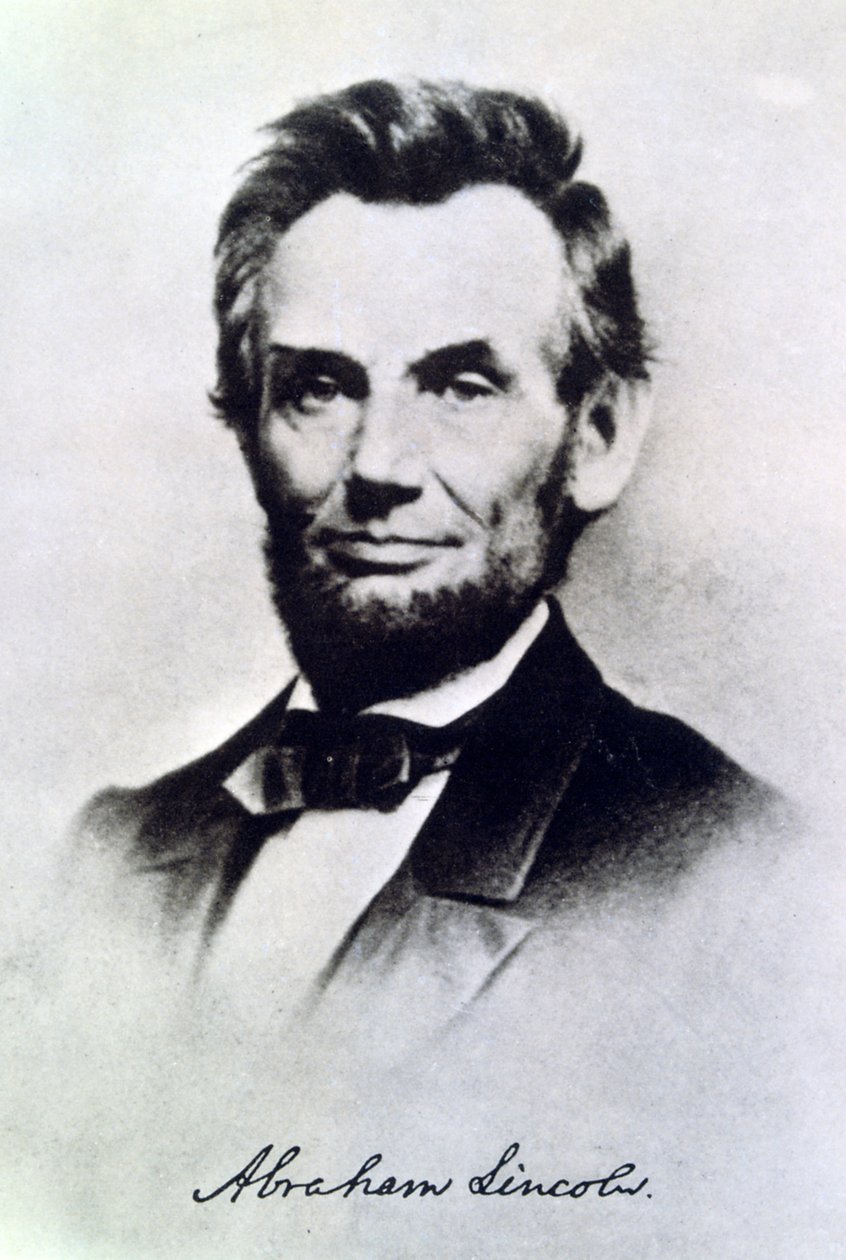 Abraham Lincoln, president i USA, c1865 av Unbekannt