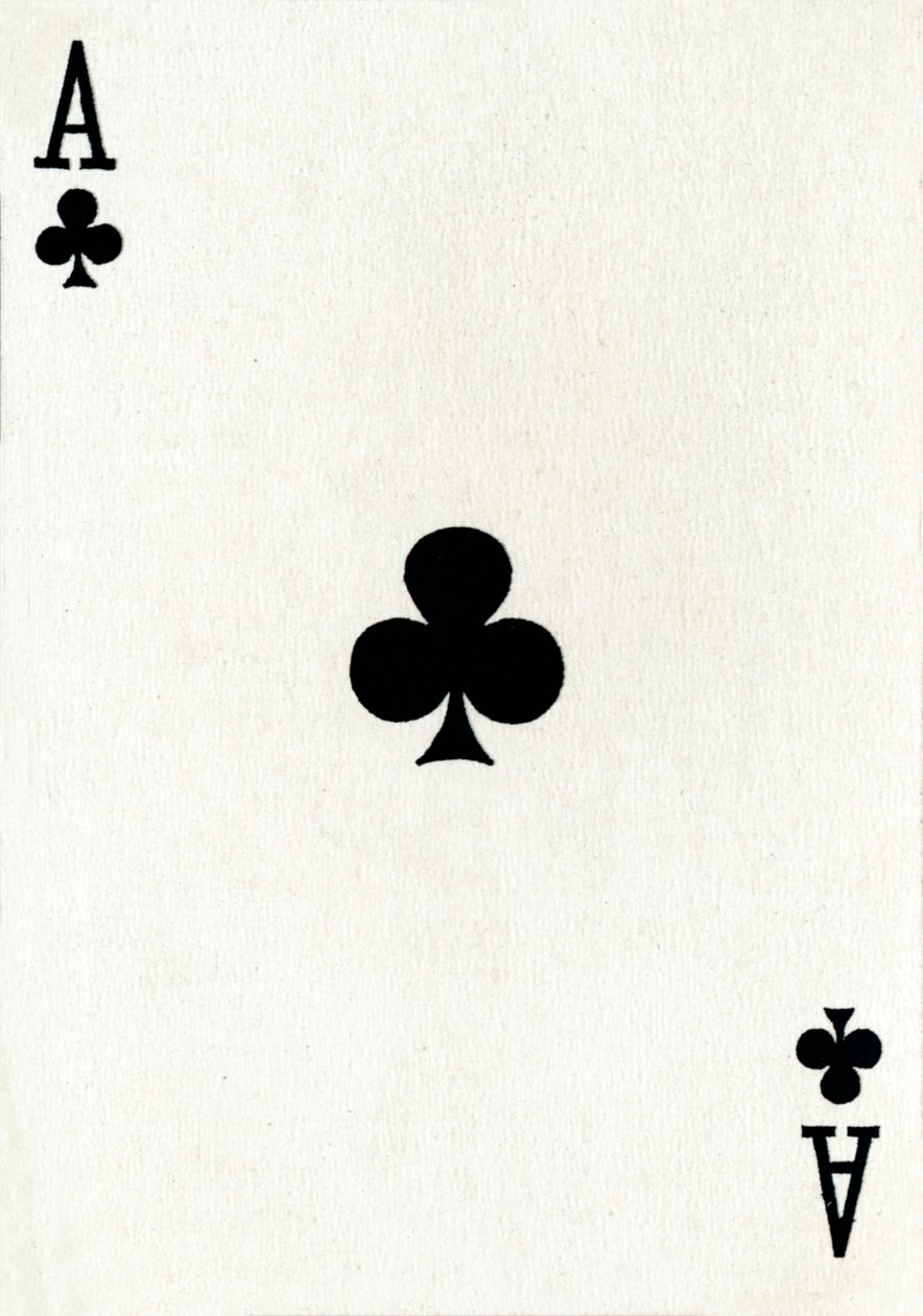 Ace of Clubs fra en kortstokk med Goodall & Son Ltd.-spillekort, c1940 av Unbekannt