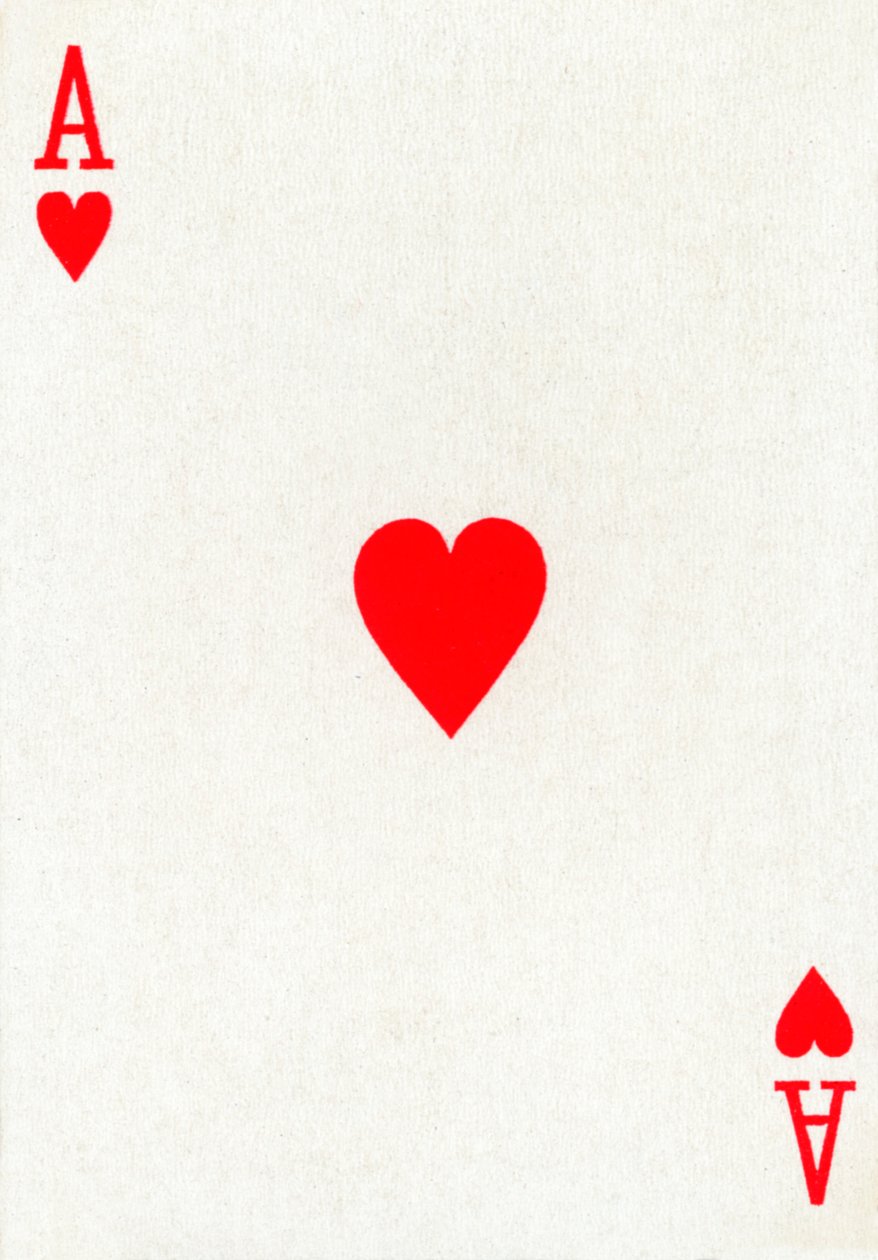 Ace of Hearts fra en kortstokk med Goodall & Son Ltd.-spillekort, c1940 av Unbekannt