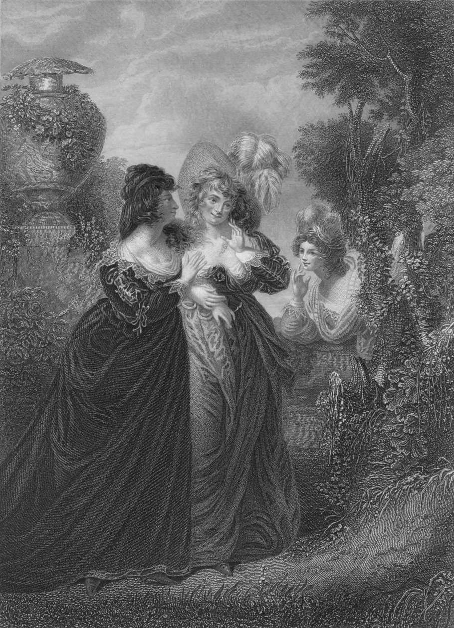 Act III Scene i fra Much Ado About Nothing, c1800-tallet av Unbekannt