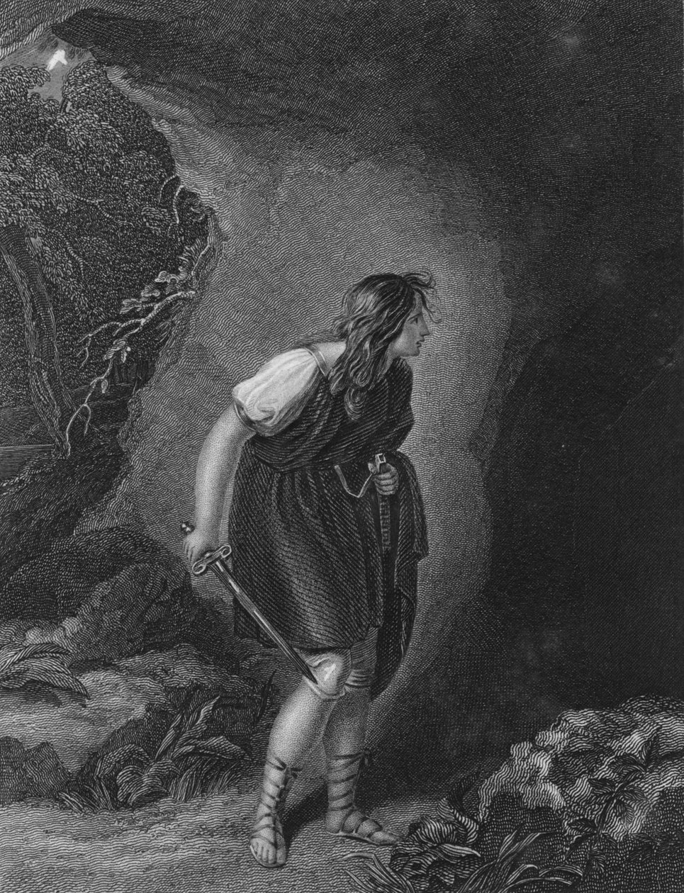 Act III Scene vi fra Cymbeline, c1800-tallet av Unbekannt
