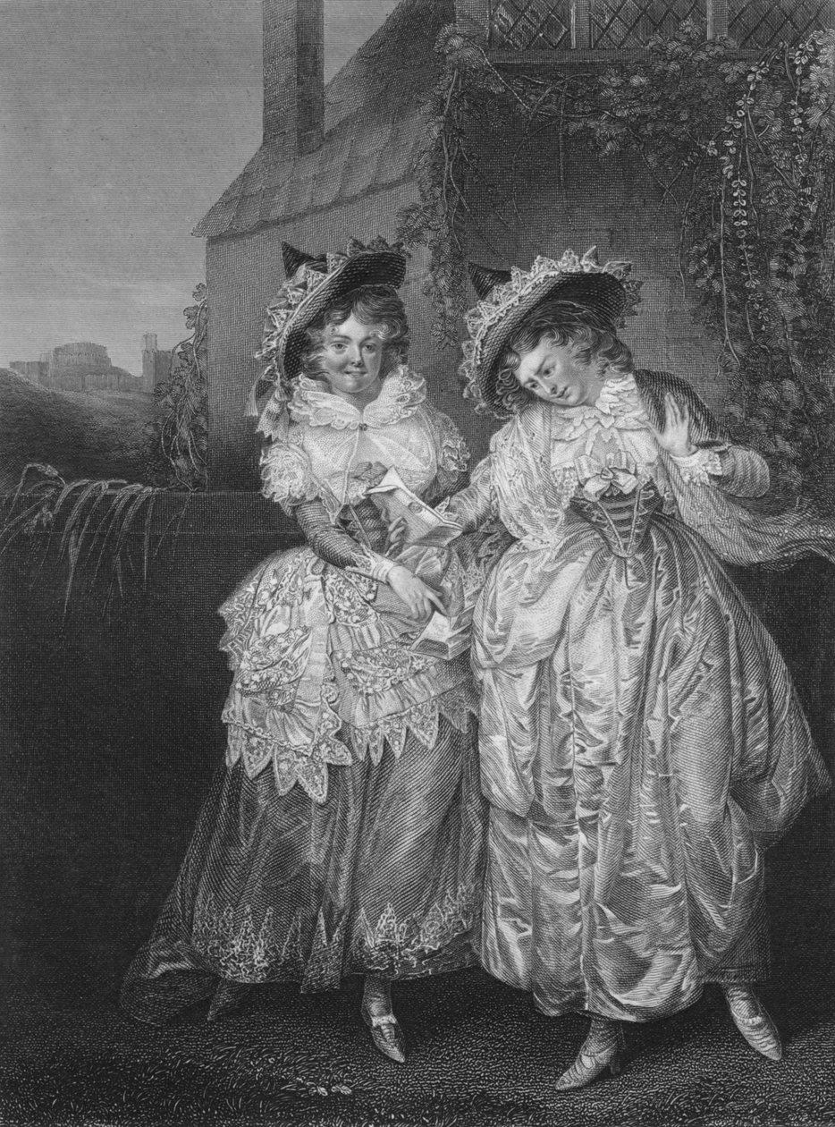 Act II Scene i fra The Merry Wives of Windsor, 1800-tallet av Unbekannt