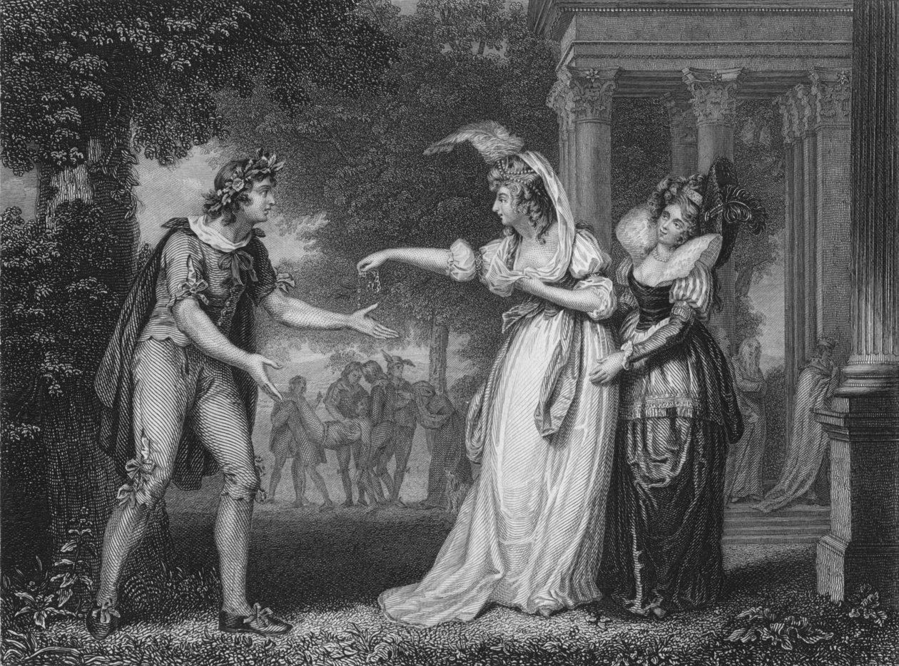 Akt I Scene ii fra As You Like It, c1800-tallet av Unbekannt