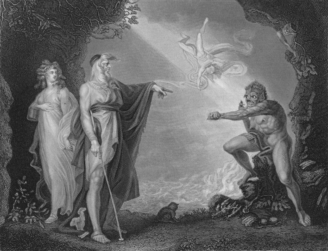 Act I Scene ii fra The Tempest, c1800-tallet av Unbekannt