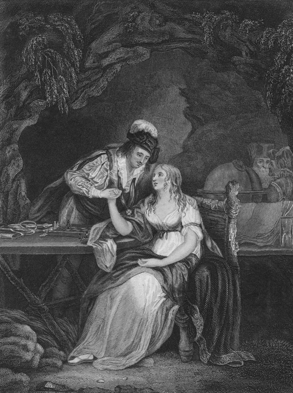 Act V Scene i fra The Tempest, c1800-tallet av Unbekannt